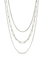 Kori Triple Layered Chain Necklace by Sterling Forever