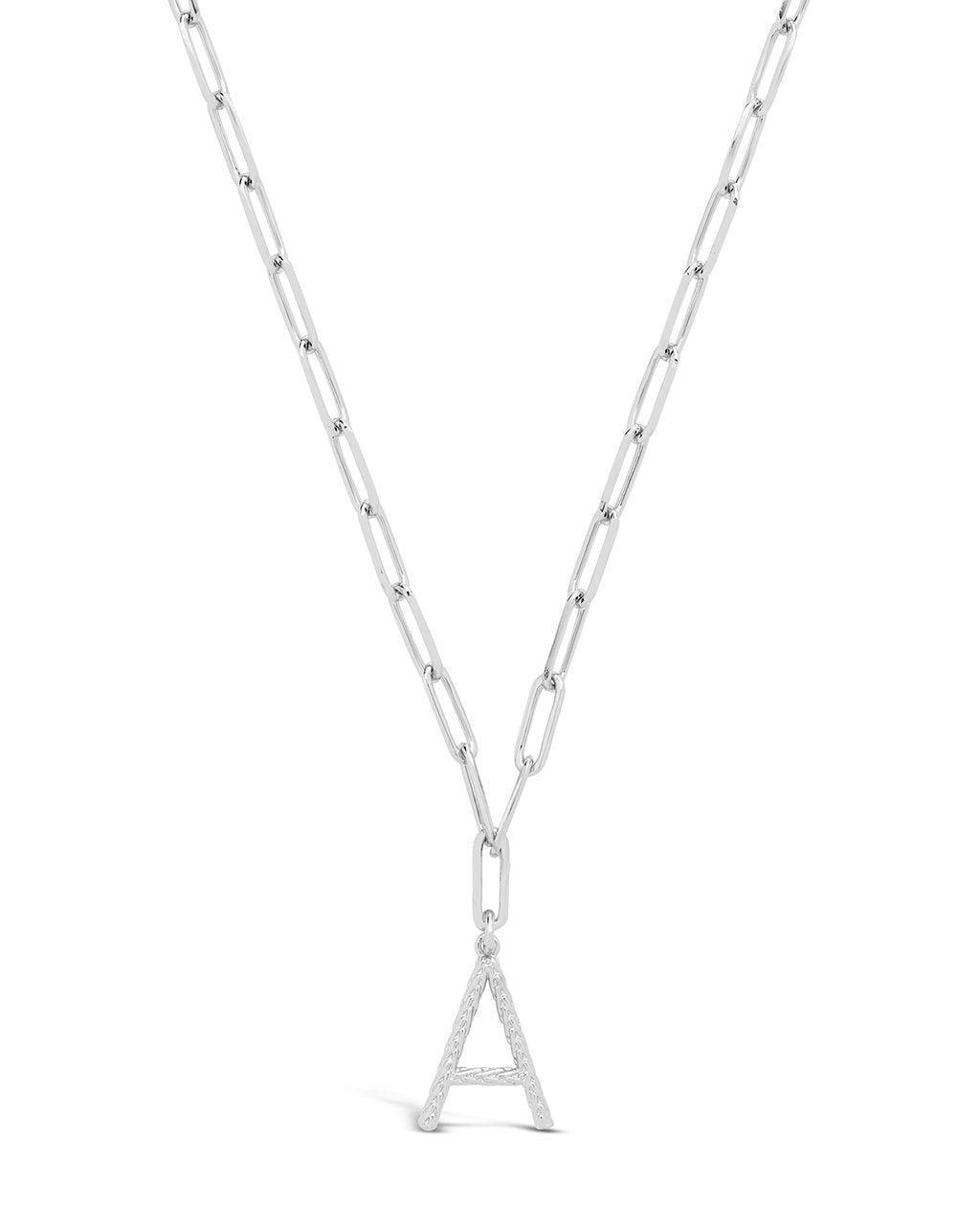 Braided Initial Pendant Necklace by Sterling Forever