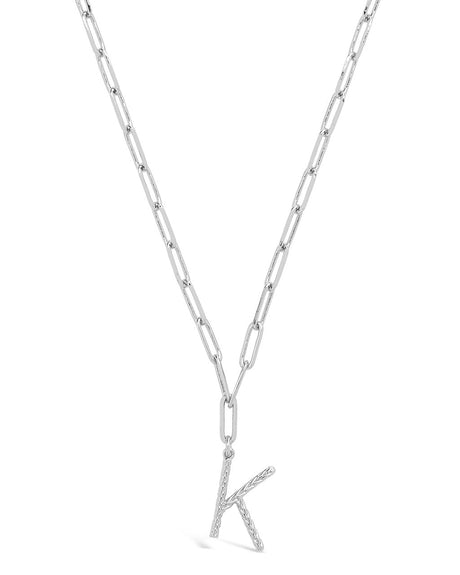 Braided Initial Pendant Necklace by Sterling Forever