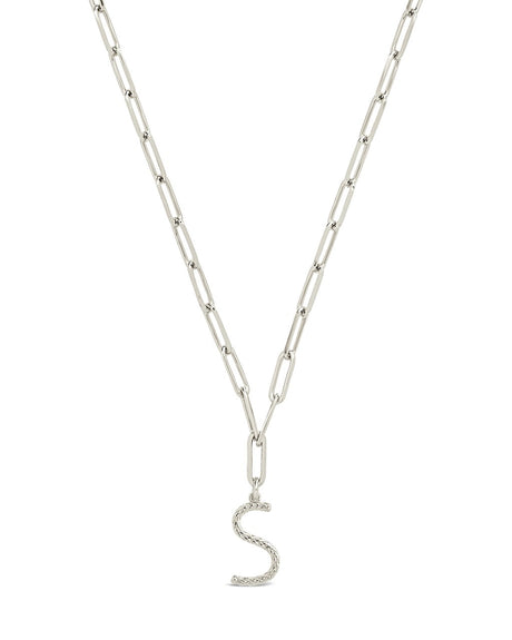 Braided Initial Pendant Necklace by Sterling Forever