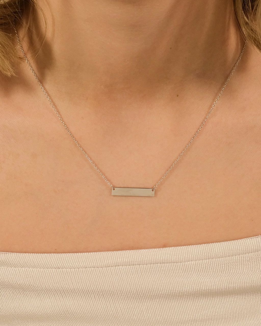 Sterling Silver Mini Bar Pendant by Sterling Forever