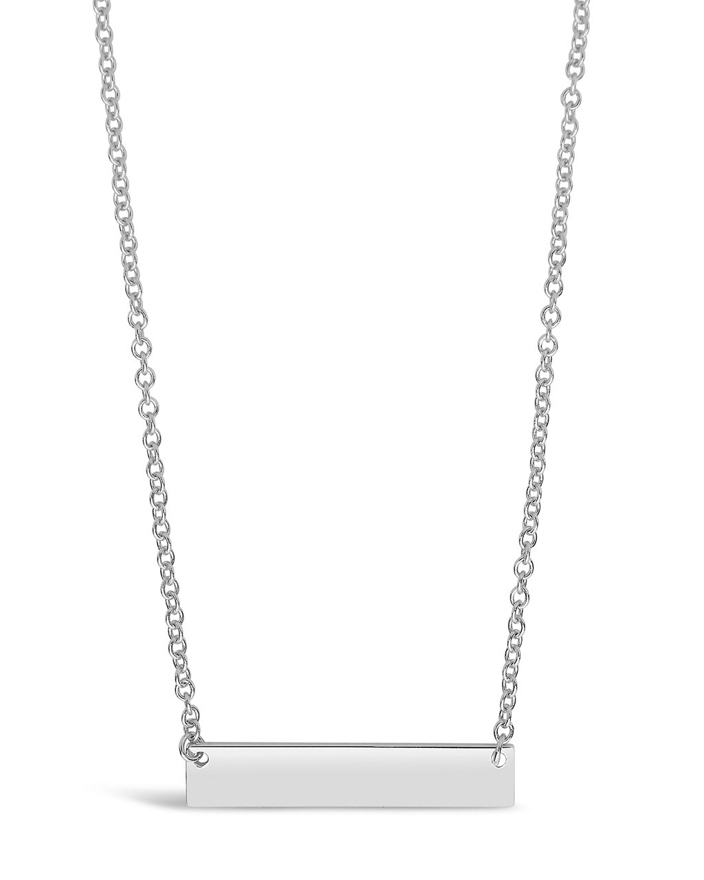 Sterling Silver Mini Bar Pendant by Sterling Forever