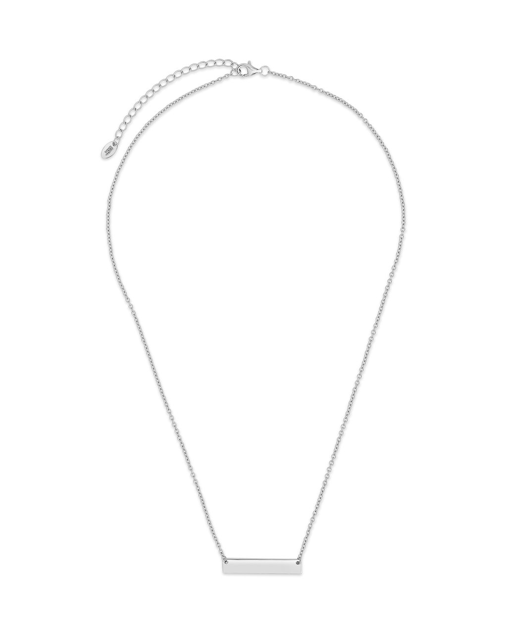 Sterling Silver Mini Bar Pendant by Sterling Forever