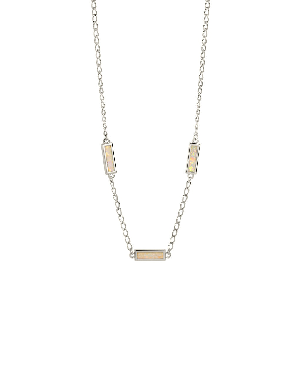 Pavati Gemstone Station Necklace by Sterling Forever