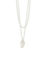 Isla Bezel Opal & Chain Layered Necklace by Sterling Forever