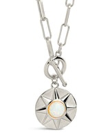 Sunni Opal Disk Toggle Necklace by Sterling Forever