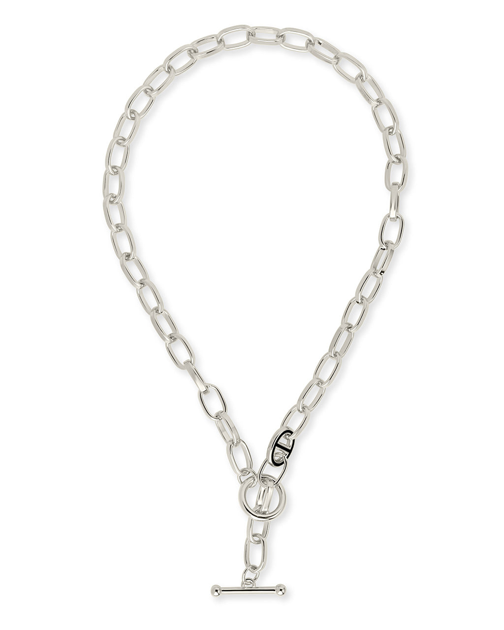 Brynlee Enamel Anchor Chain Toggle Necklace by Sterling Forever