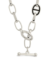 Brynlee Enamel Anchor Chain Toggle Necklace by Sterling Forever