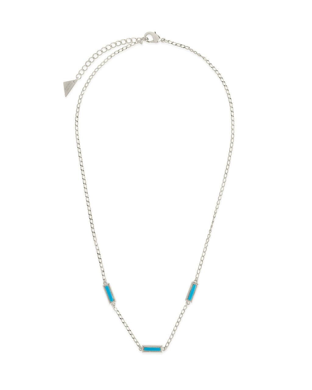 Pavati Gemstone Station Necklace by Sterling Forever