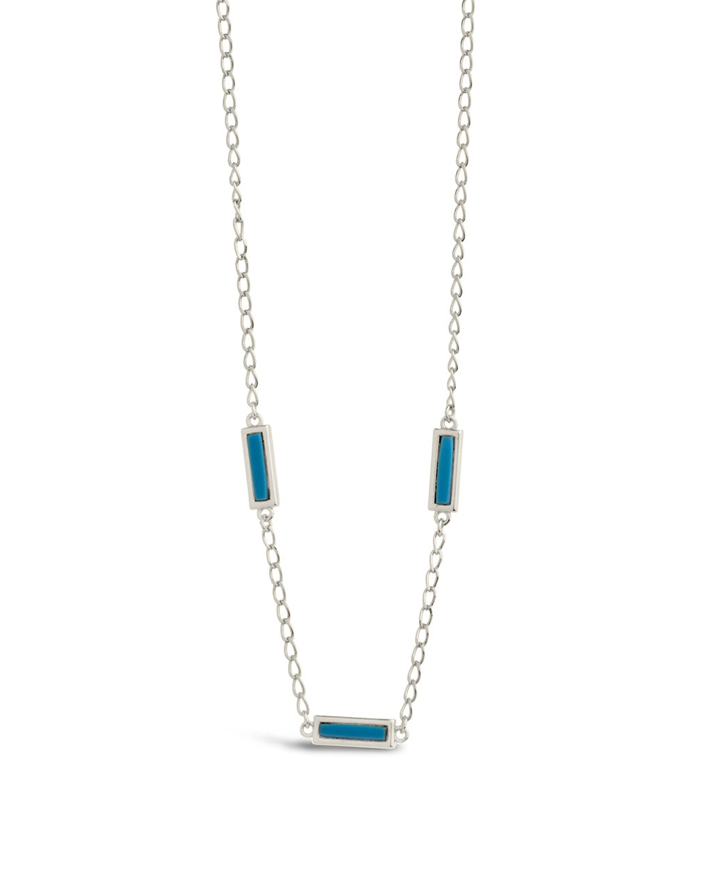 Pavati Gemstone Station Necklace by Sterling Forever