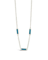 Pavati Gemstone Station Necklace by Sterling Forever