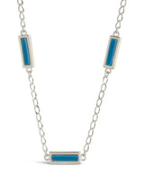 Pavati Gemstone Station Necklace by Sterling Forever