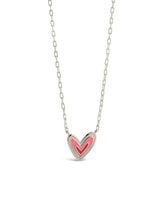 Amanda Enamel Heart Pendant Necklace by Sterling Forever