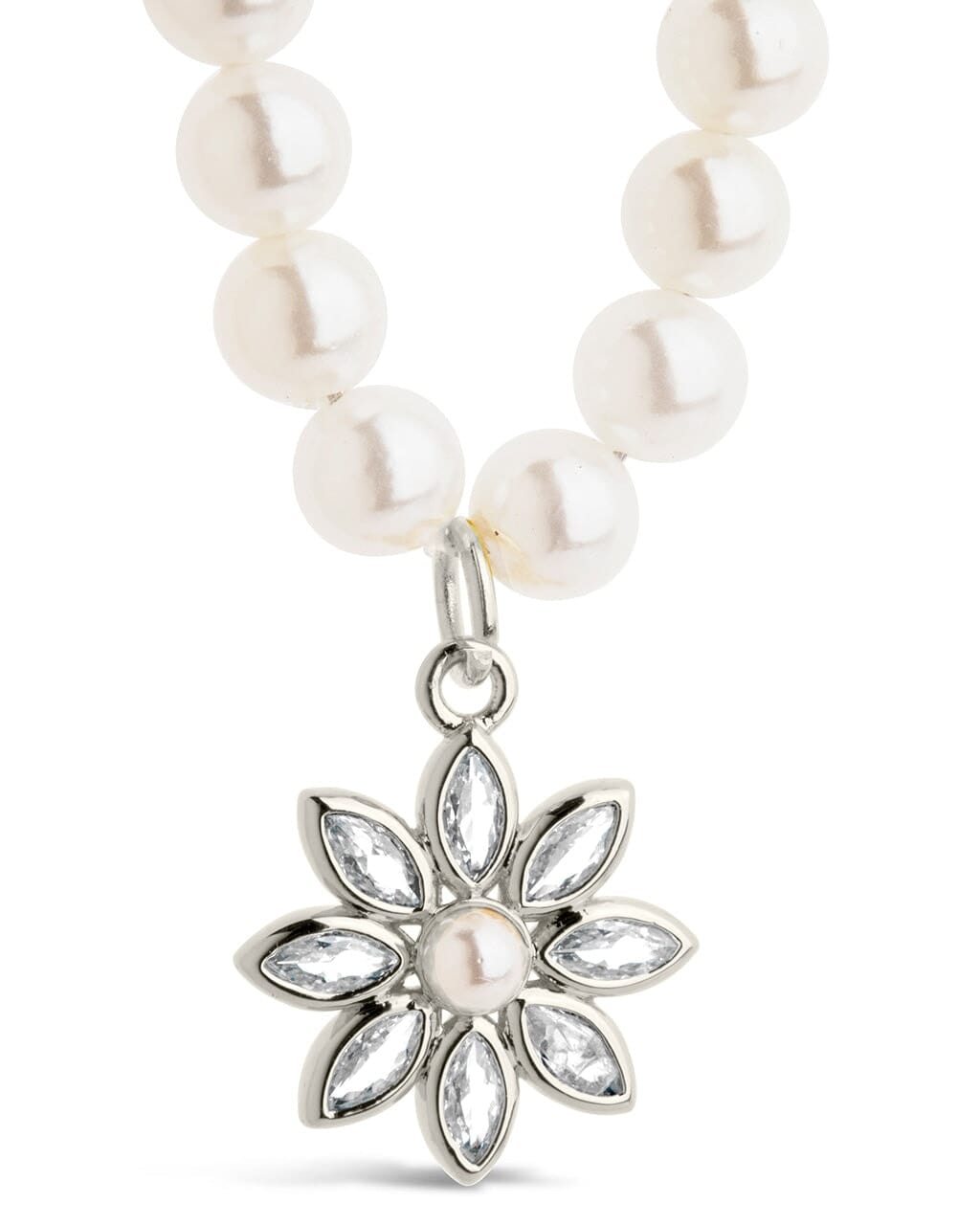 Esti CZ Beaded Pearl Necklace by Sterling Forever