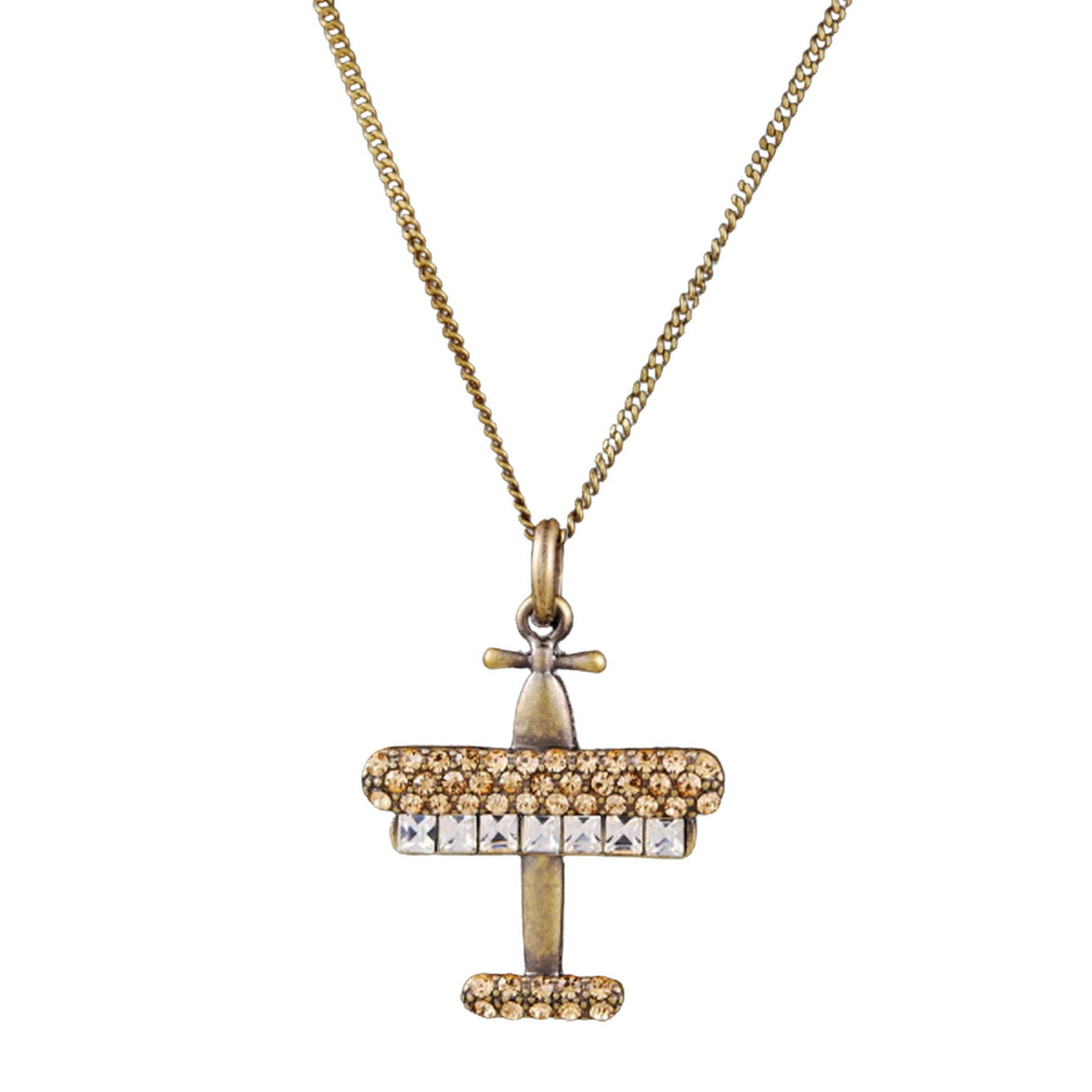 Studded Aircraft Pendant Necklace by BeyondEnvy