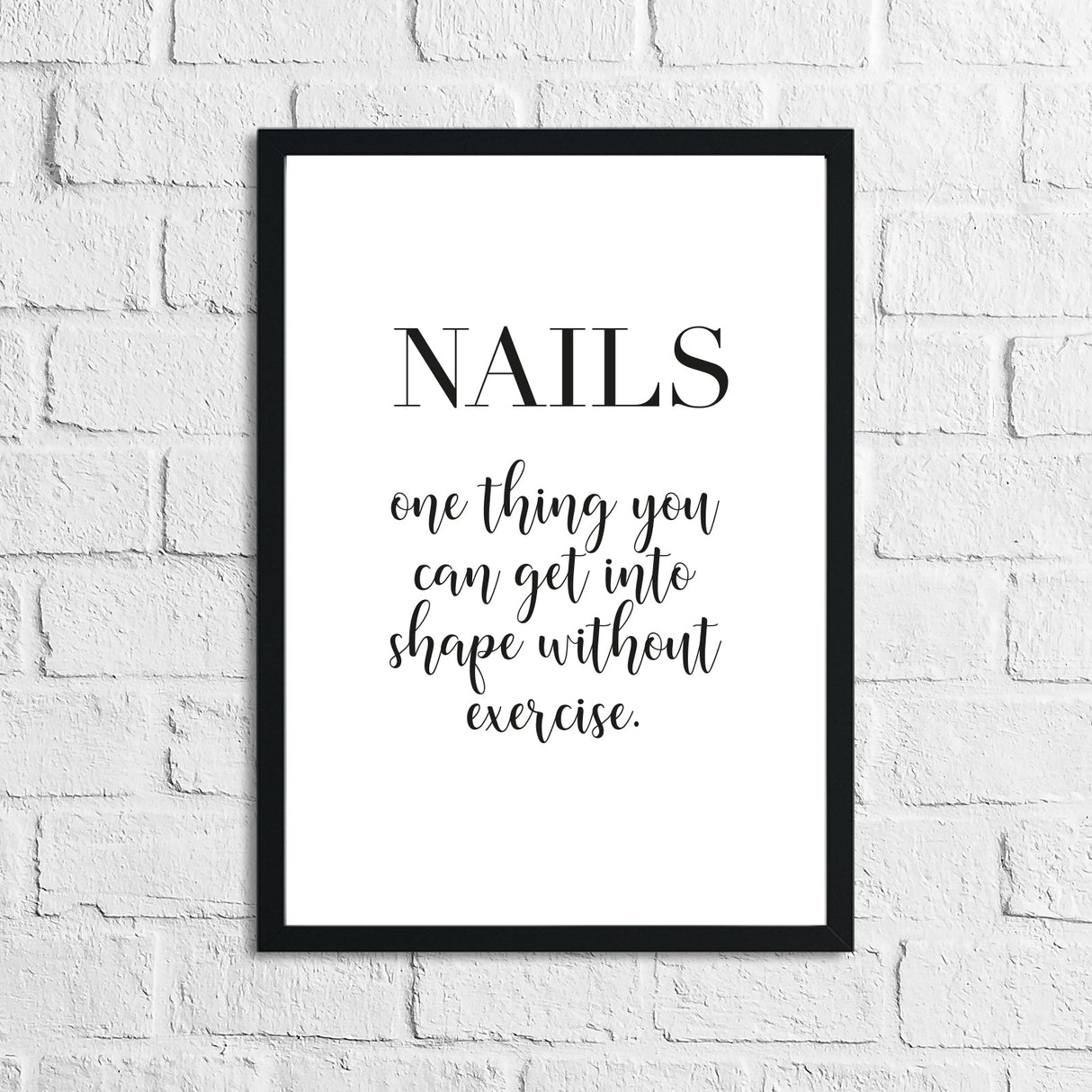 Nail Technician Dressing Room Simple Wall Decor Print by WinsterCreations™ Official Store