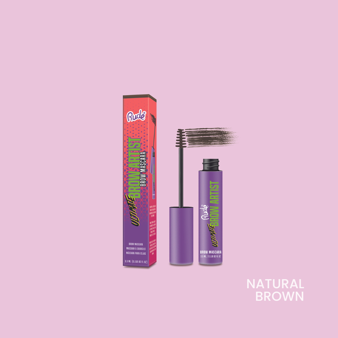 RUDE Ultimate Brow Artist Brow Mascara - Natural Brown