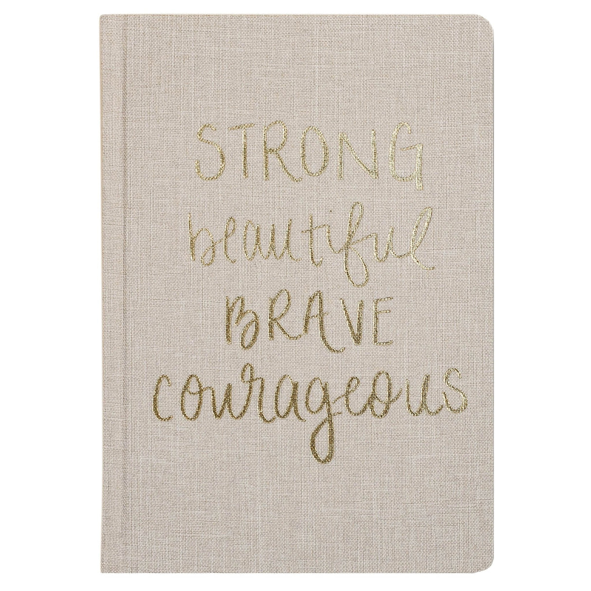 Strong Beautiful Brave Courageous Fabric Journal by Sweet Water Decor