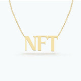 14k Gold NFT Necklace - Customized - Any letter is available by VicStoneNYC Fine Jewelry