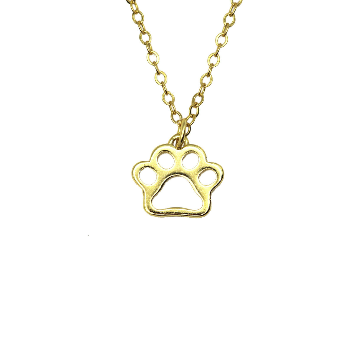 14k Gold Dog Paw Necklace by VicStoneNYC Fine Jewelry