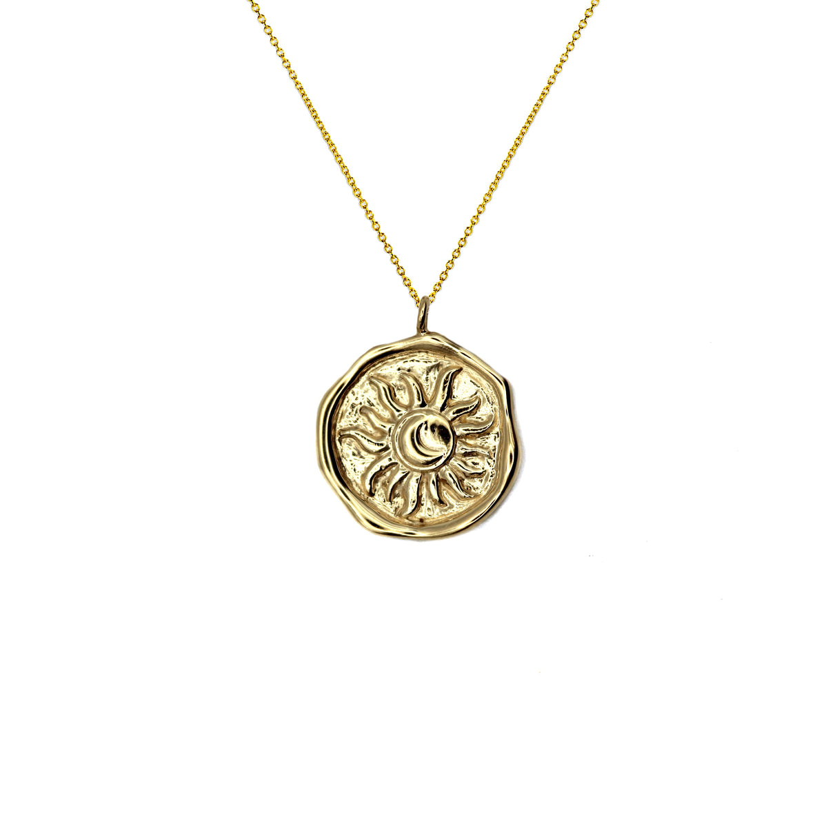 14k Sun And Moon Gold Necklace by VicStoneNYC Fine Jewelry