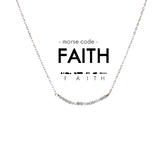 Morse Code Dainty Stone Necklace // Faith by ETHICGOODS