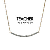 Morse Code Dainty Stone Necklace // Teacher by ETHICGOODS