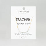 Morse Code Dainty Stone Necklace // Teacher by ETHICGOODS