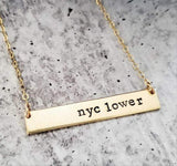 NO SCRUBS Bar Necklace by Salt and Sparkle