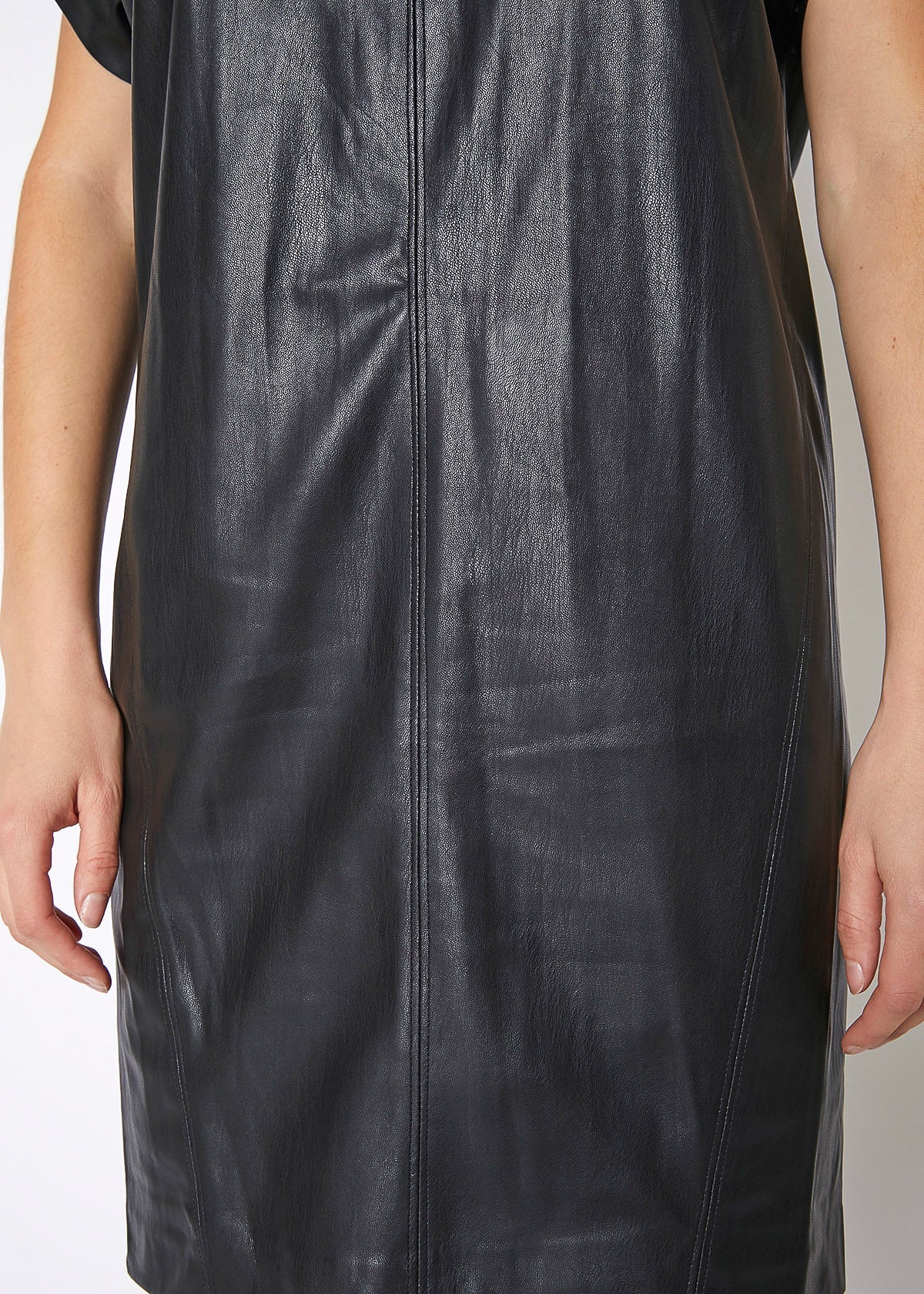 Women's Black PU Leather Dress by Shop at Konus