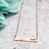 NOPE Bar Necklace by Salt and Sparkle