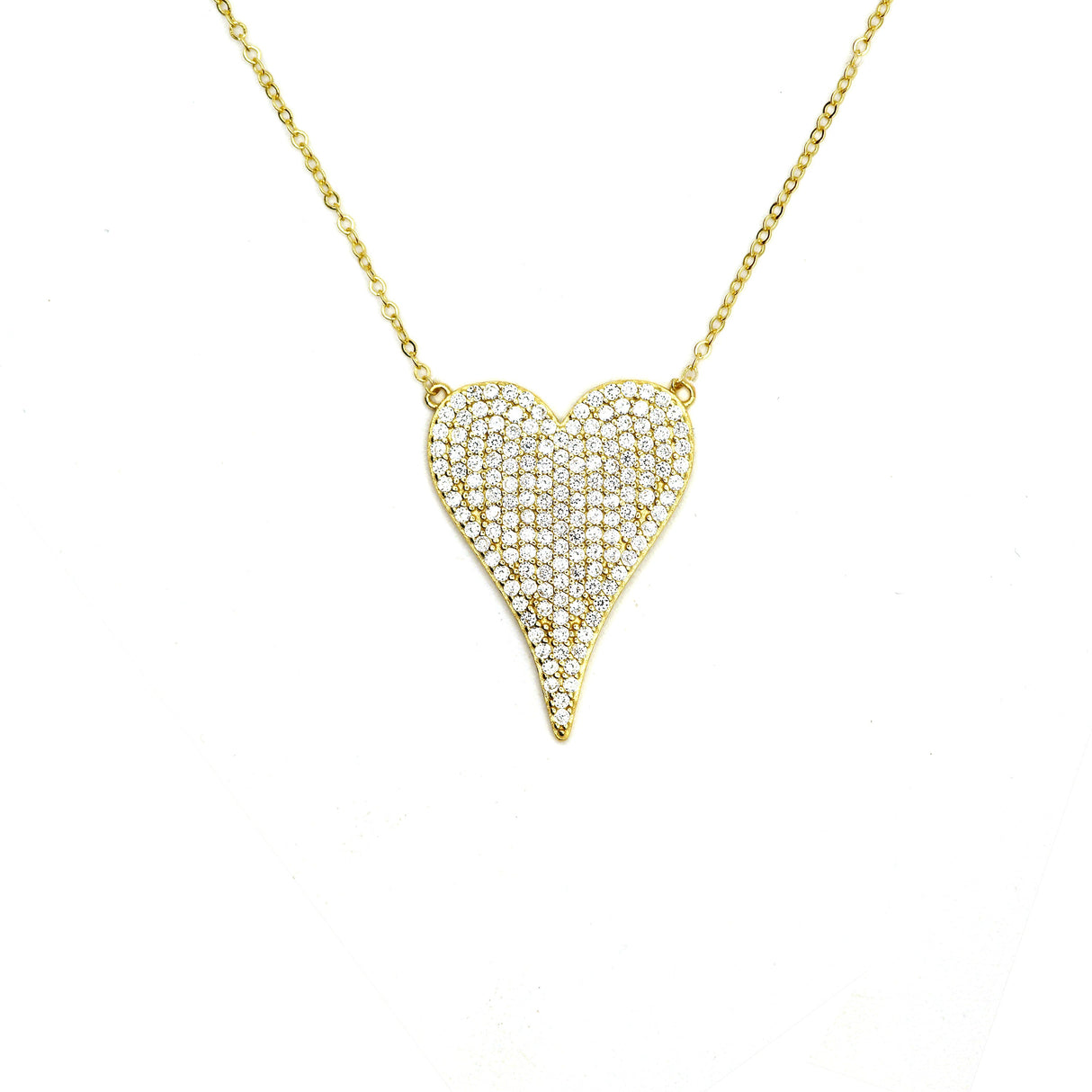 14k Diamond Big Heart Necklace by VicStoneNYC Fine Jewelry