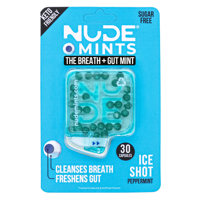 Breath + Gut Mints - Ice Shot (Peppermint Flavor) by NUDE MINTS