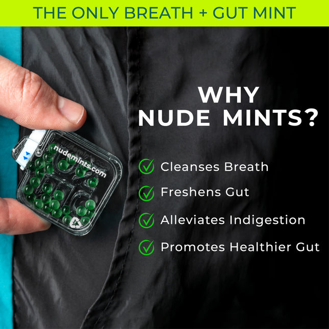 Breath + Gut Mints - Ice Shot (Peppermint Flavor) by NUDE MINTS