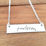 NYC Skyline Wide Bar Necklace by Salt and Sparkle