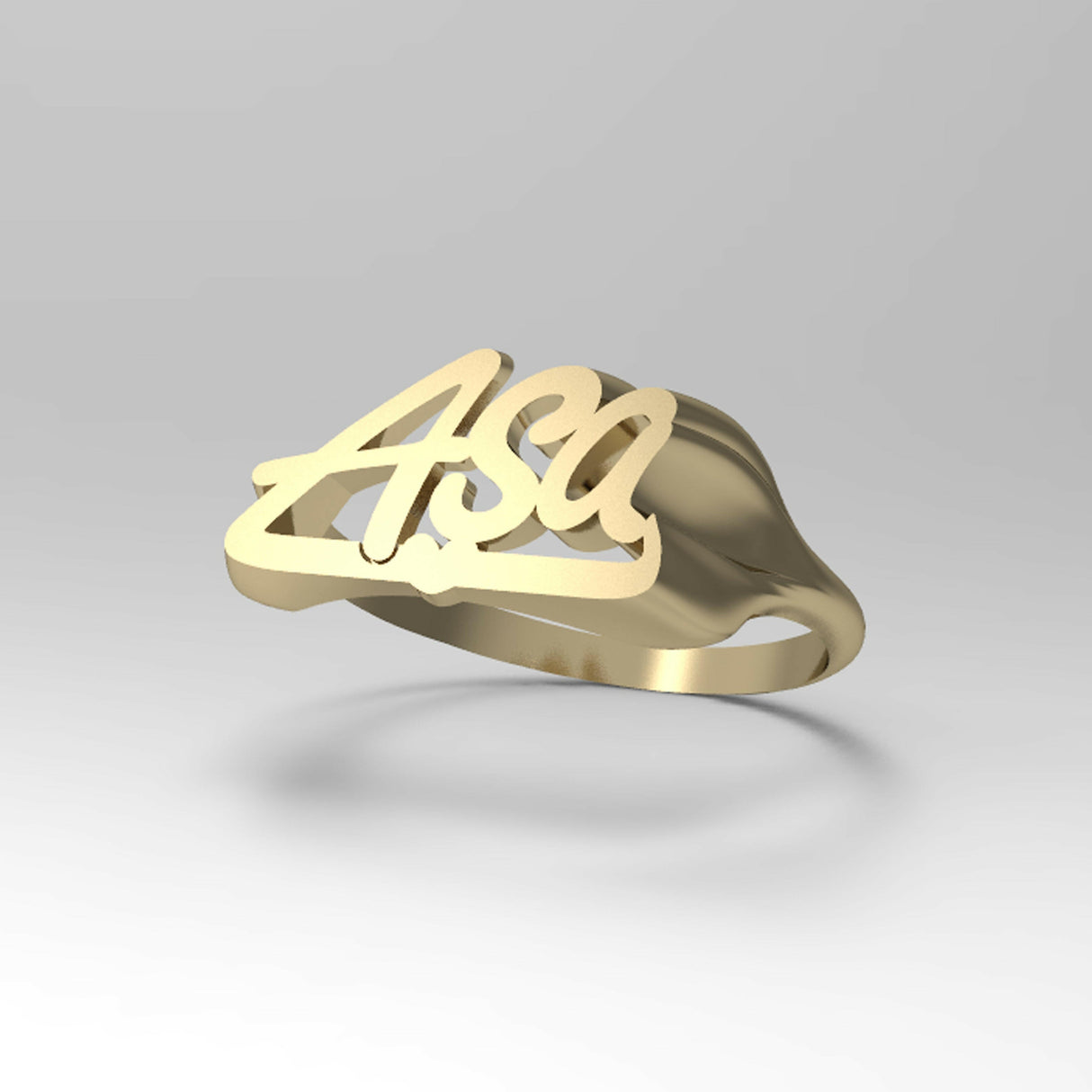 14k Customized Name Ring by VicStoneNYC Fine Jewelry