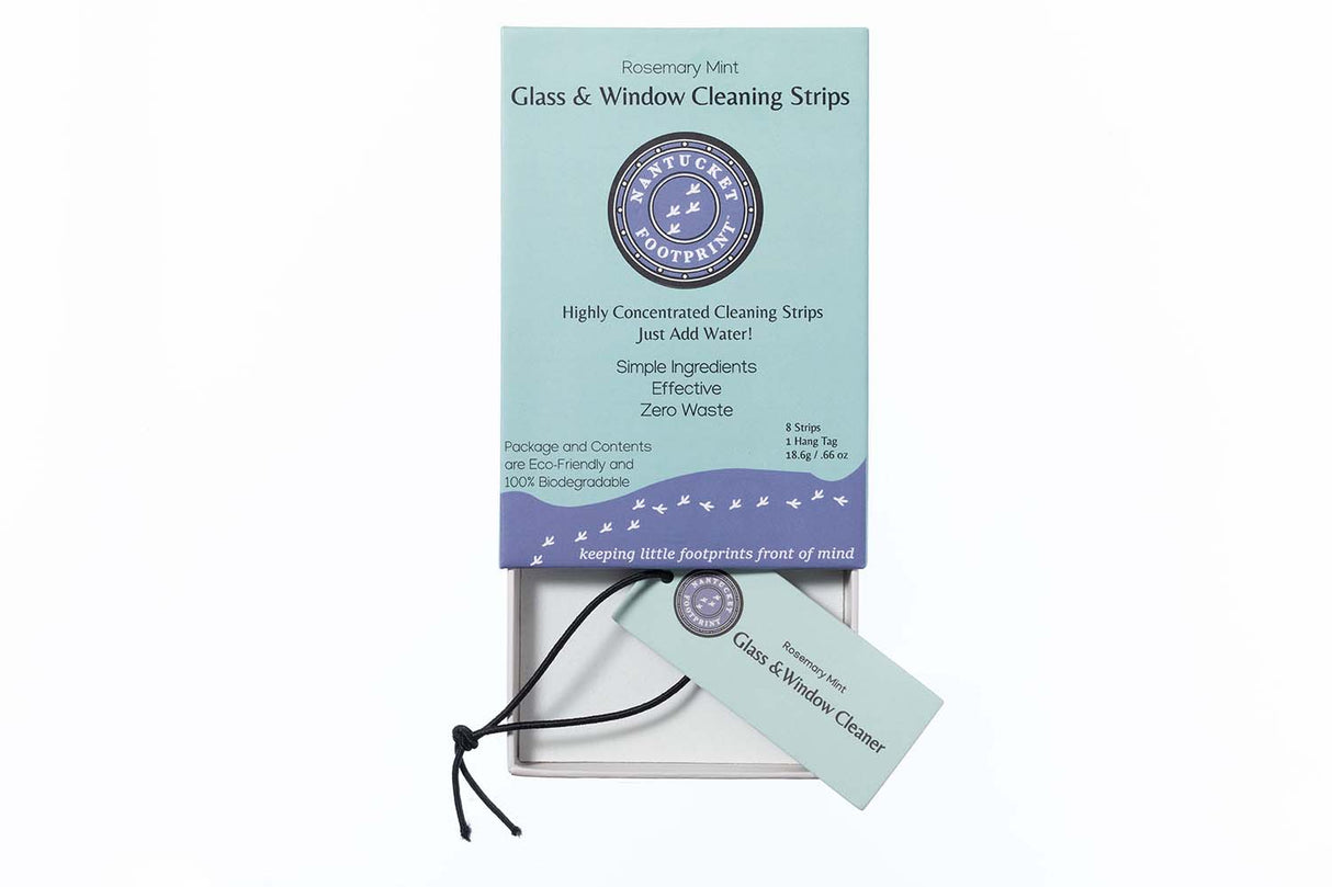 Glass & Window Cleaning Strips - 8 Strips by Nantucket Spider & Nantucket Footprint