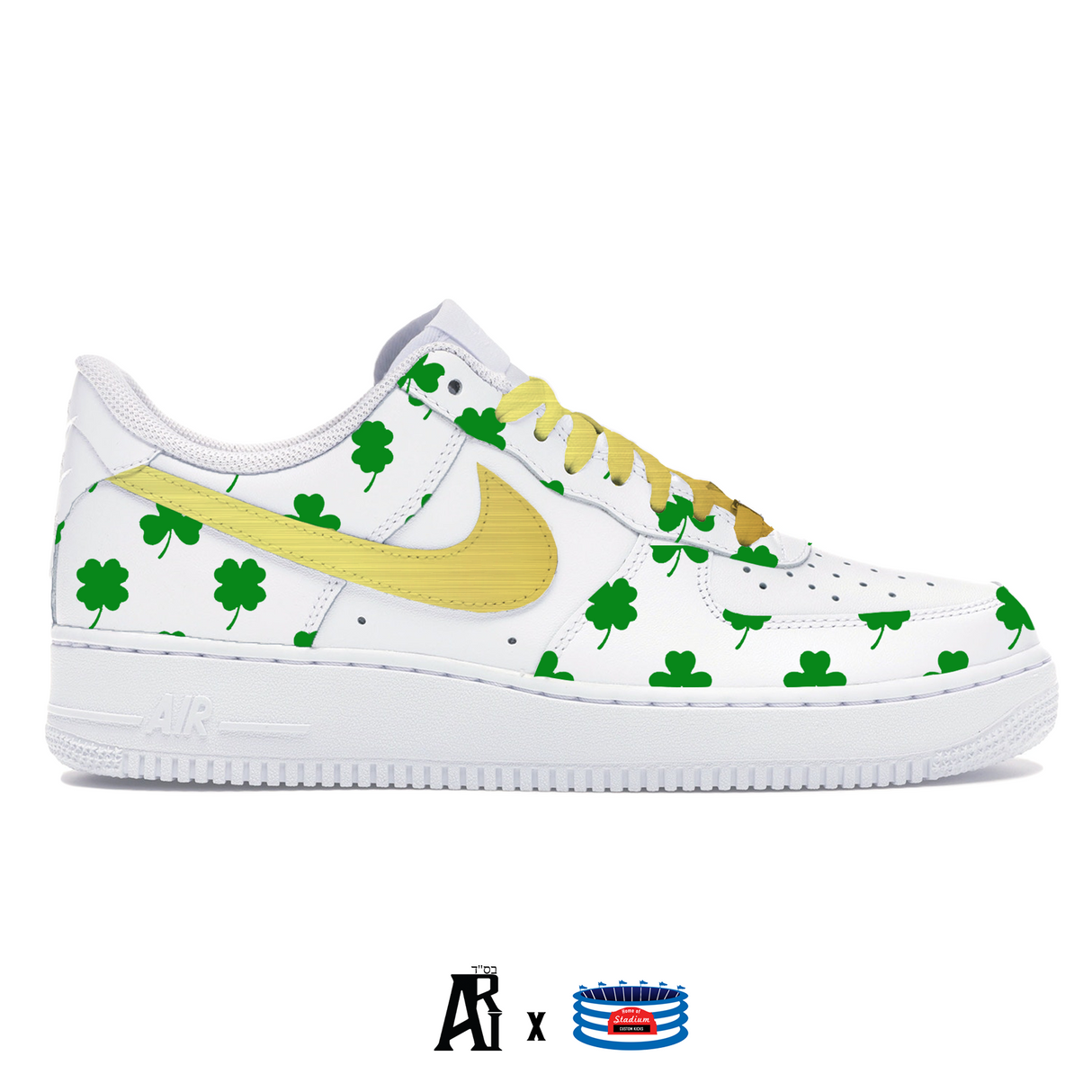 "Clovers" Nike Air Force 1 Low Shoes by Stadium Custom Kicks