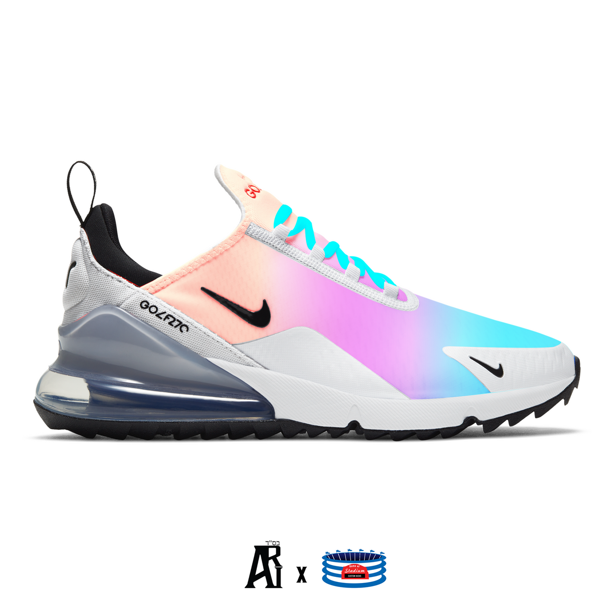 "Fades" Nike Air Max 270 G Golf Shoes by Stadium Custom Kicks