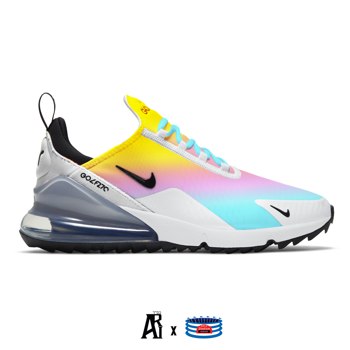 "Fades" Nike Air Max 270 G Golf Shoes by Stadium Custom Kicks