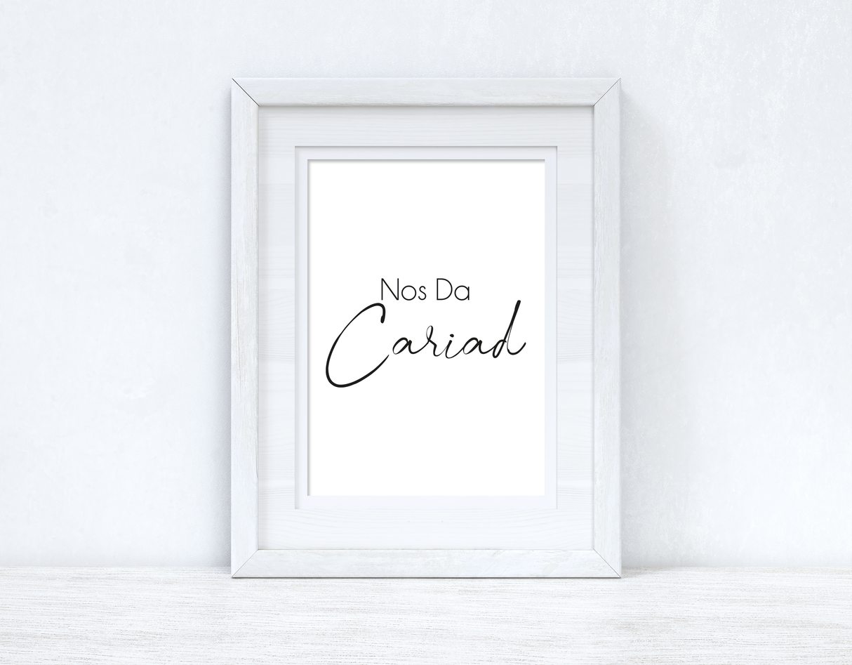 Nos Da Cariad Good Night Love Home Welsh Decor Wall Decor Print by WinsterCreations™ Official Store