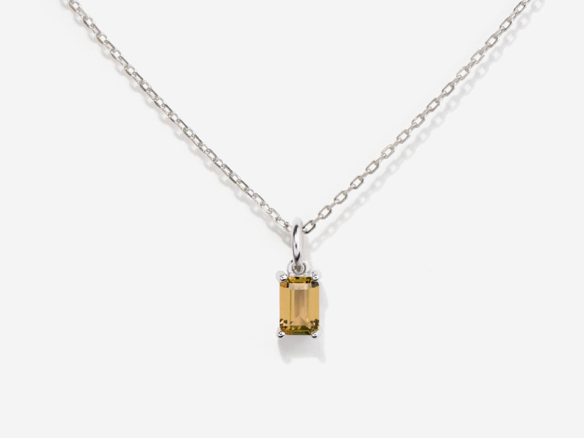 Citrine Silver Charm by Little Sky Stone