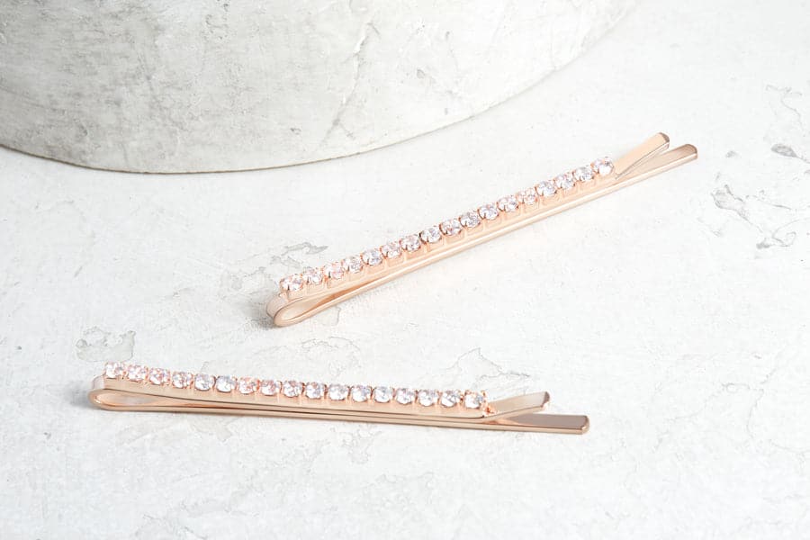 NuMe Sparkle Hair Pin Set of 2-  Rose Gold by NuMe