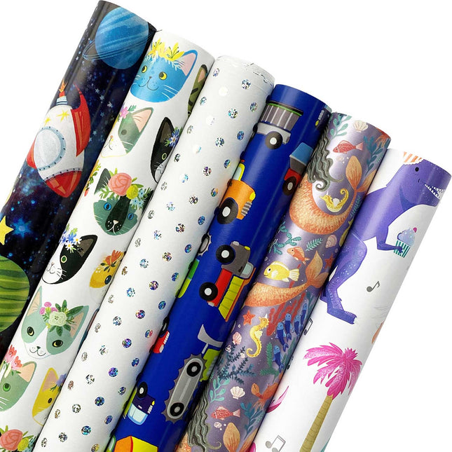 All Occasion Wrapping Paper Bundle with Cut Lines on Reverse by Present Paper