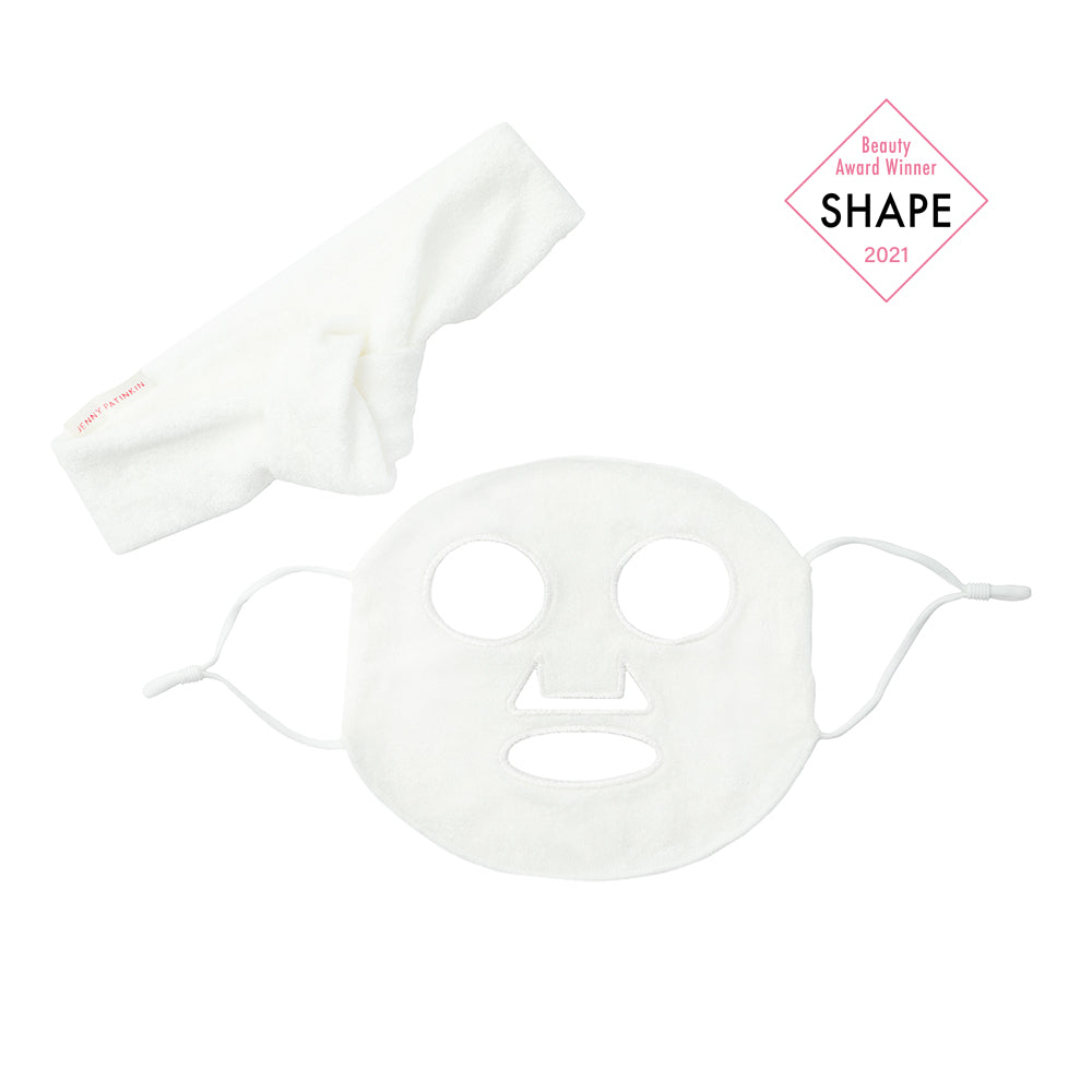 Pure Luxury Organic Reusable Sheet Mask with Matching Spa Headband by jennypatinkin