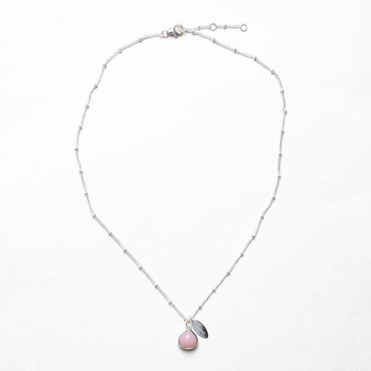 October Pink Opal Birthstone Necklace by Tiny Rituals