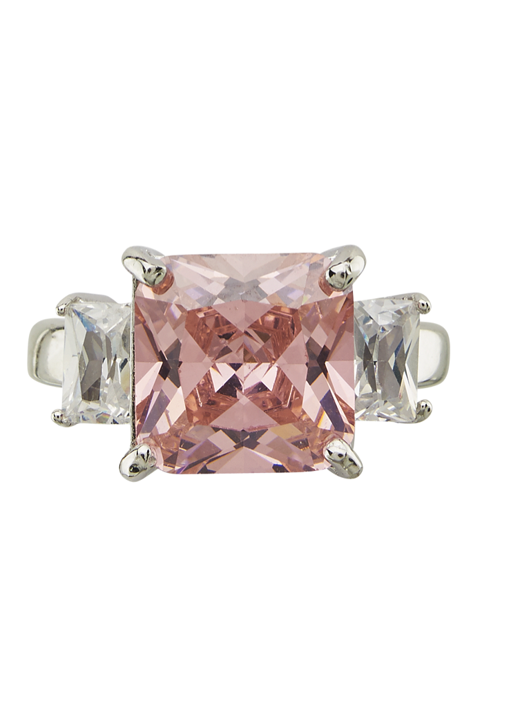 Sterling Silver Pink CZ Cocktail Ring by Sterling Forever