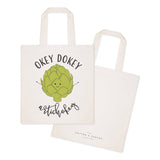 Okey Dokey Artichokey Cotton Canvas Tote Bag by The Cotton & Canvas Co.