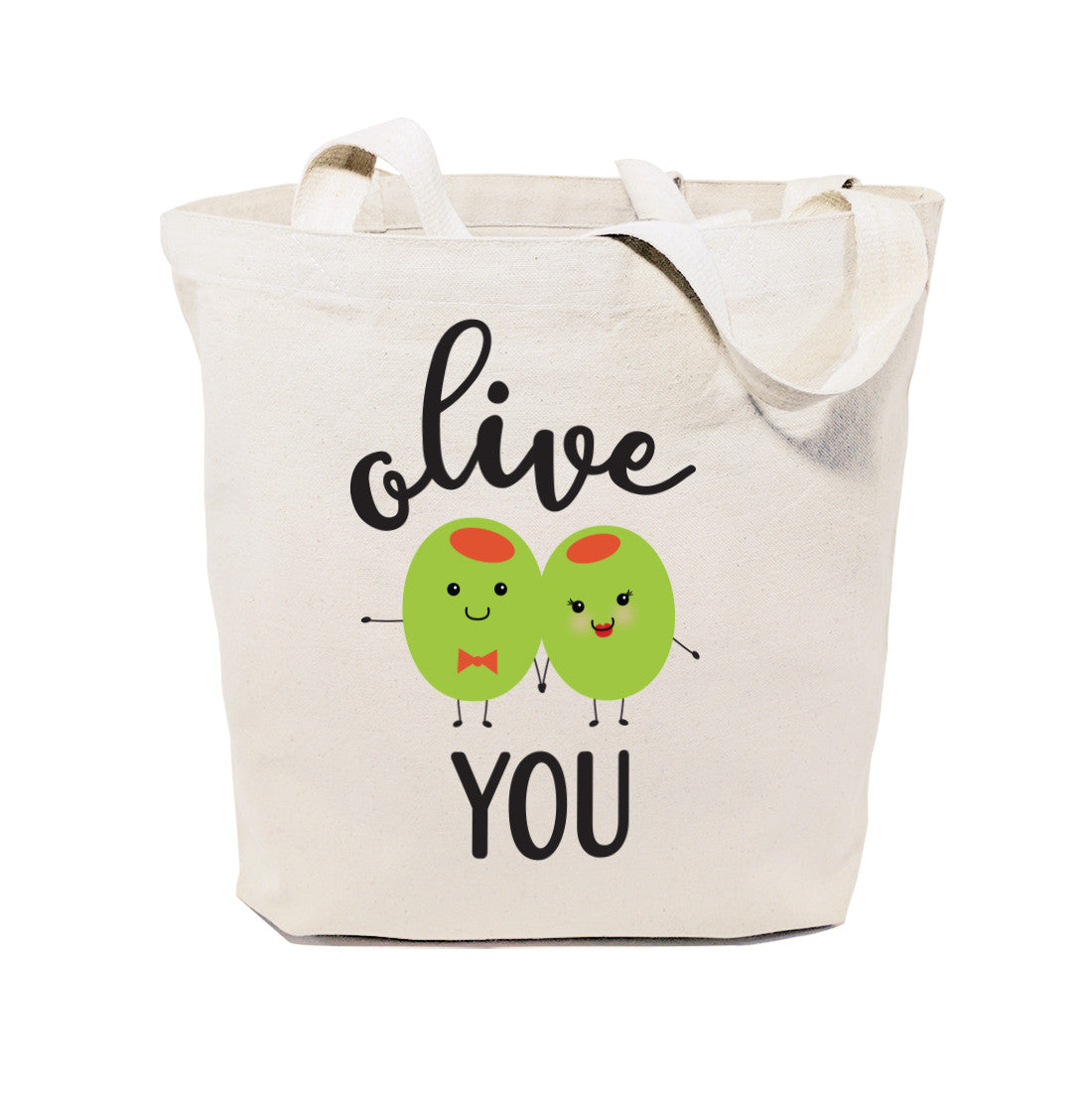 Olive You Cotton Canvas Tote Bag by The Cotton & Canvas Co.