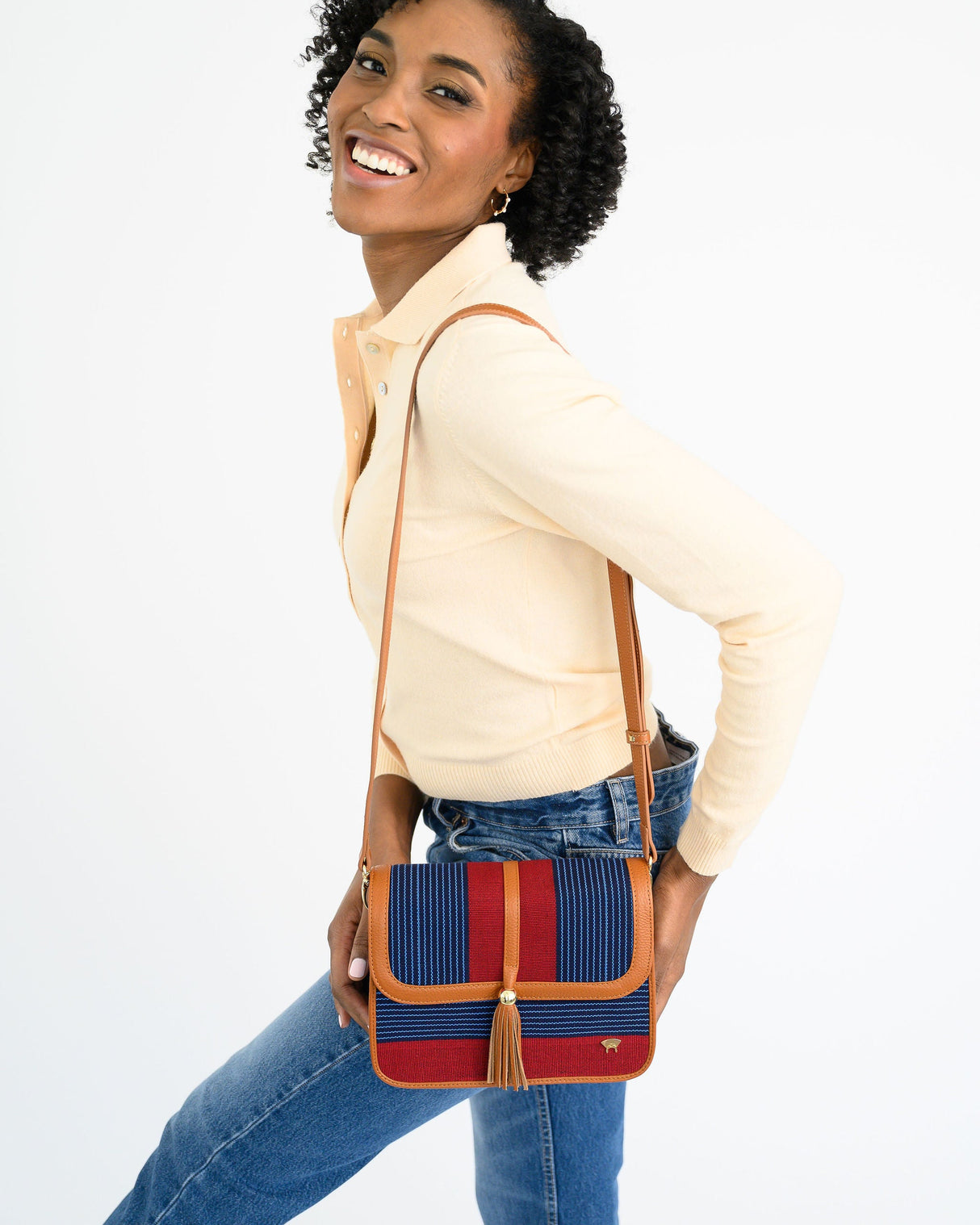 Tola Maiden Shoulder Bag - Red & Blue by Olori